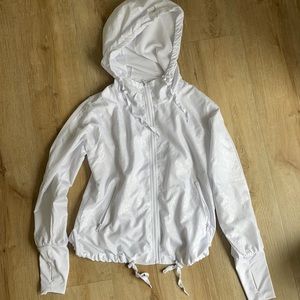 Zyia Small White Leopard Windbreaker